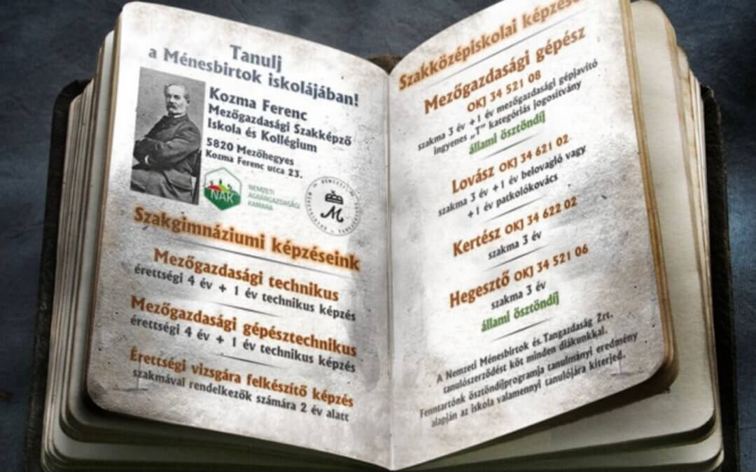 Tanulj a Ménesbirtok iskolájában!